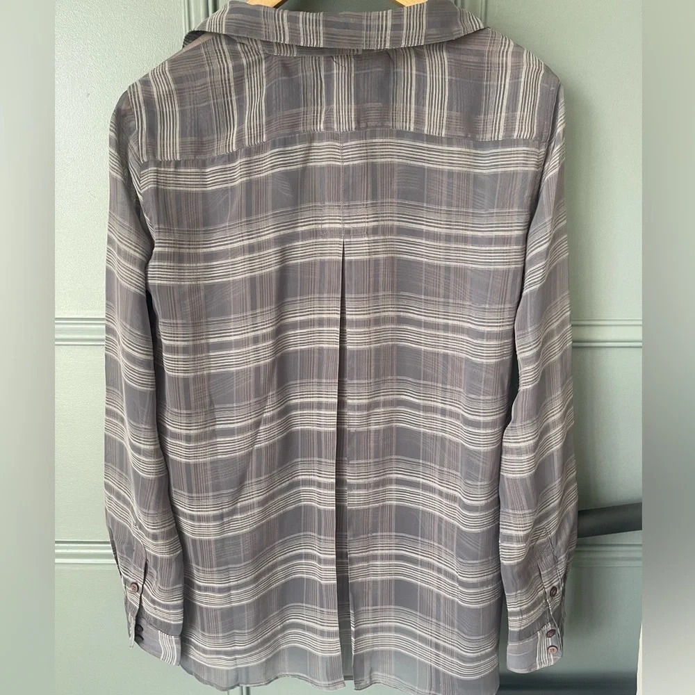 🚩 Final Sale 
Merrell | Mens Button Down Sheer Plaid Long Sleeve Shirt - Picture 7 of 7